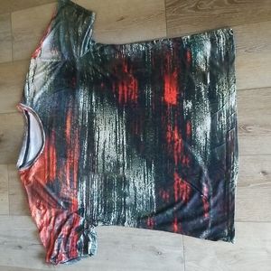 Mens black & red graphic Tshirt L